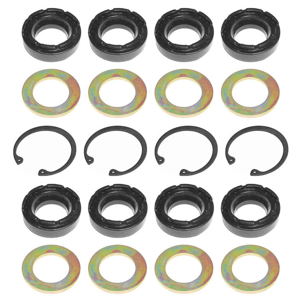 Johnny Joint Rebuild Kit 2 Inch 4-pack Incl. 8 Bushings 8 Side Washers 4 Snap Rings RockJock 4x4