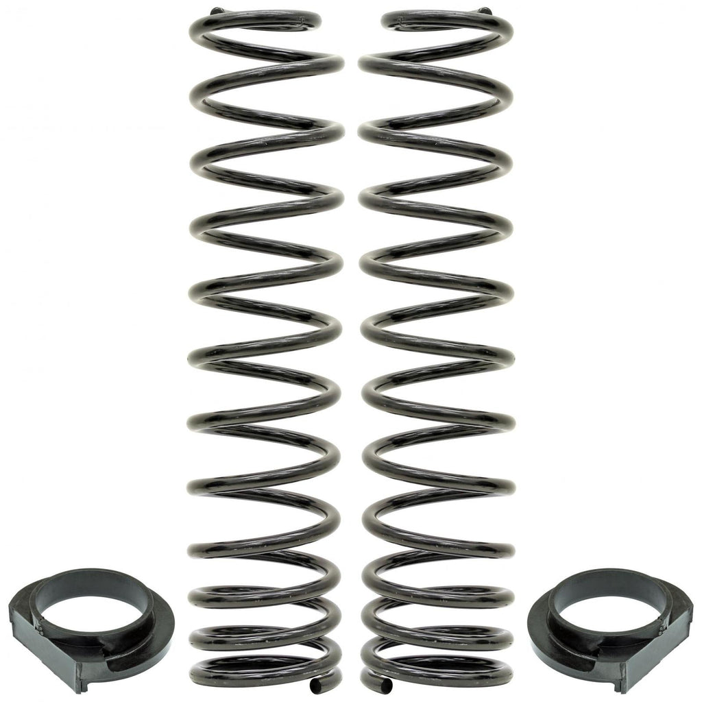 Front Coil Springs 18-Up Wrangler JL 4 Inch Lift Includes Urethane Isolators Pair RockJock 4x4