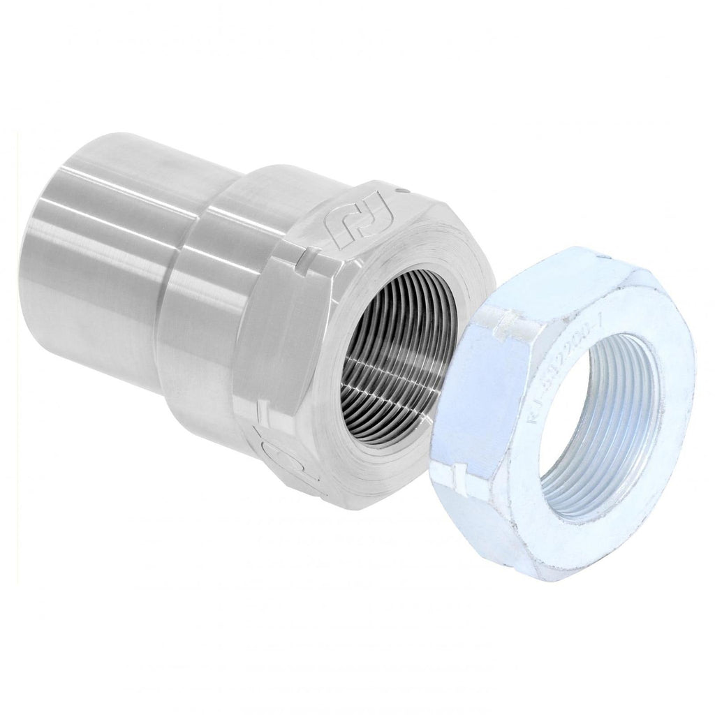 Threaded Bung With Jam Nut 1 1/2 Inch-12 LH Thread Set RockJock 4x4