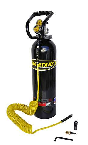 Power Tank 15lb Black, yellow coil hose