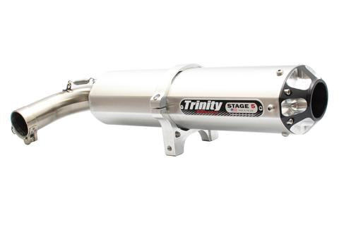 Trinity YXZ 1000R Slip On Exhaust- Brushed