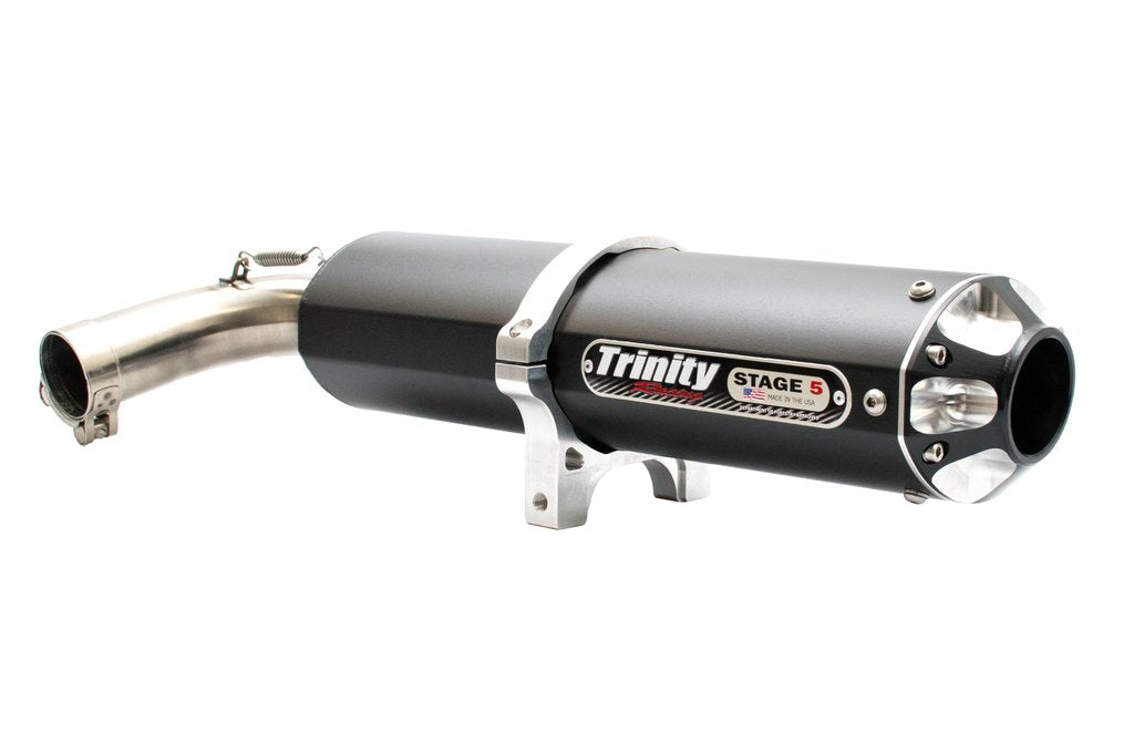 Trinity YXZ 1000R Slip On Exhaust- Black 