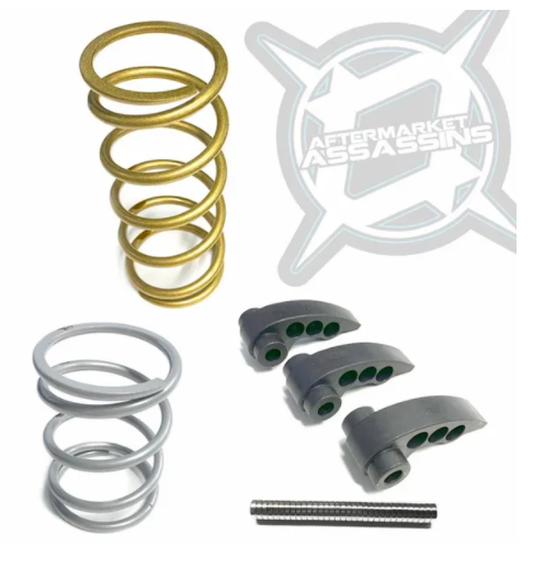 Aftermarket Assassins magnetic adjustable clutch weights, primary spring, secondary spring
