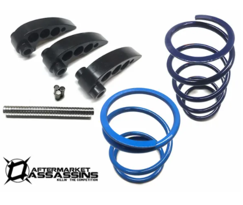 Aftermarket Assassins Wide S2 recoil clutch kit, clutch weights, primary spring, secondary spring