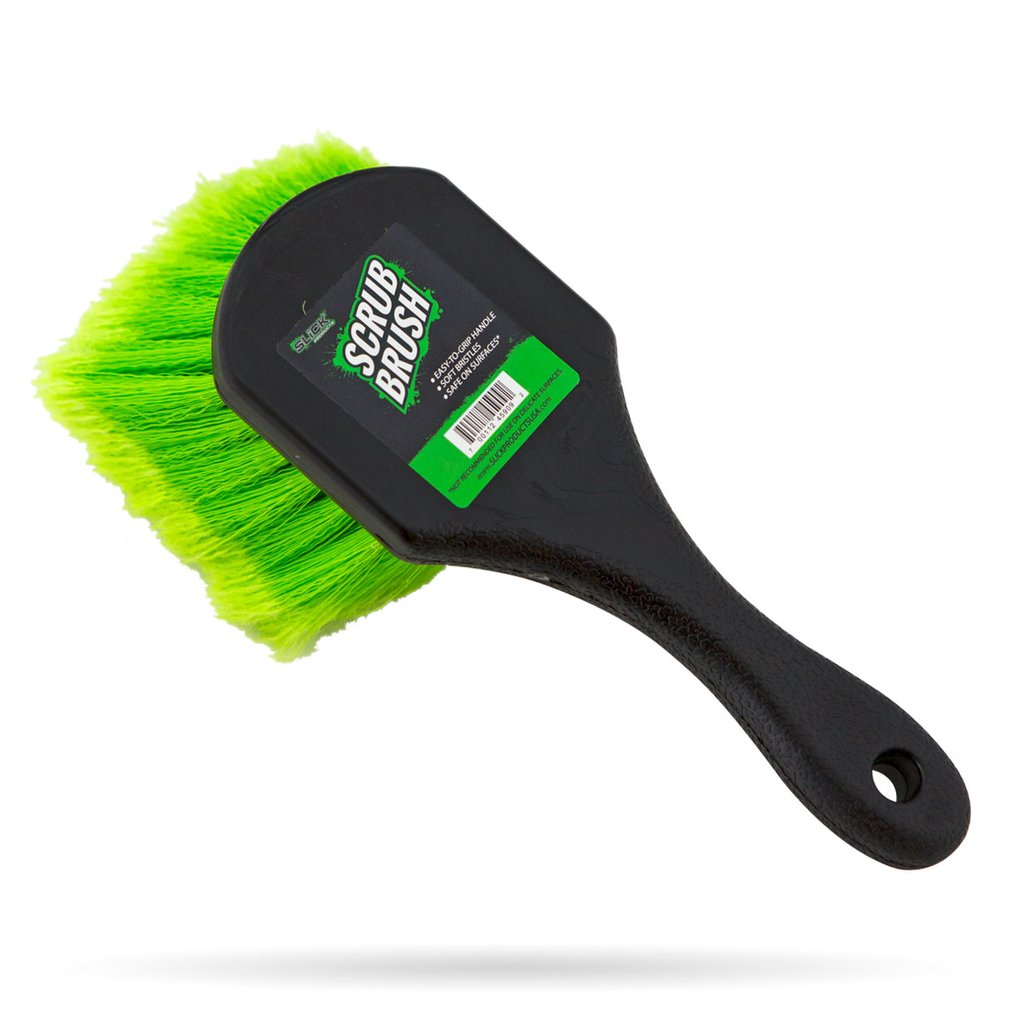 Scrub-brush-green-bristles-black-handle