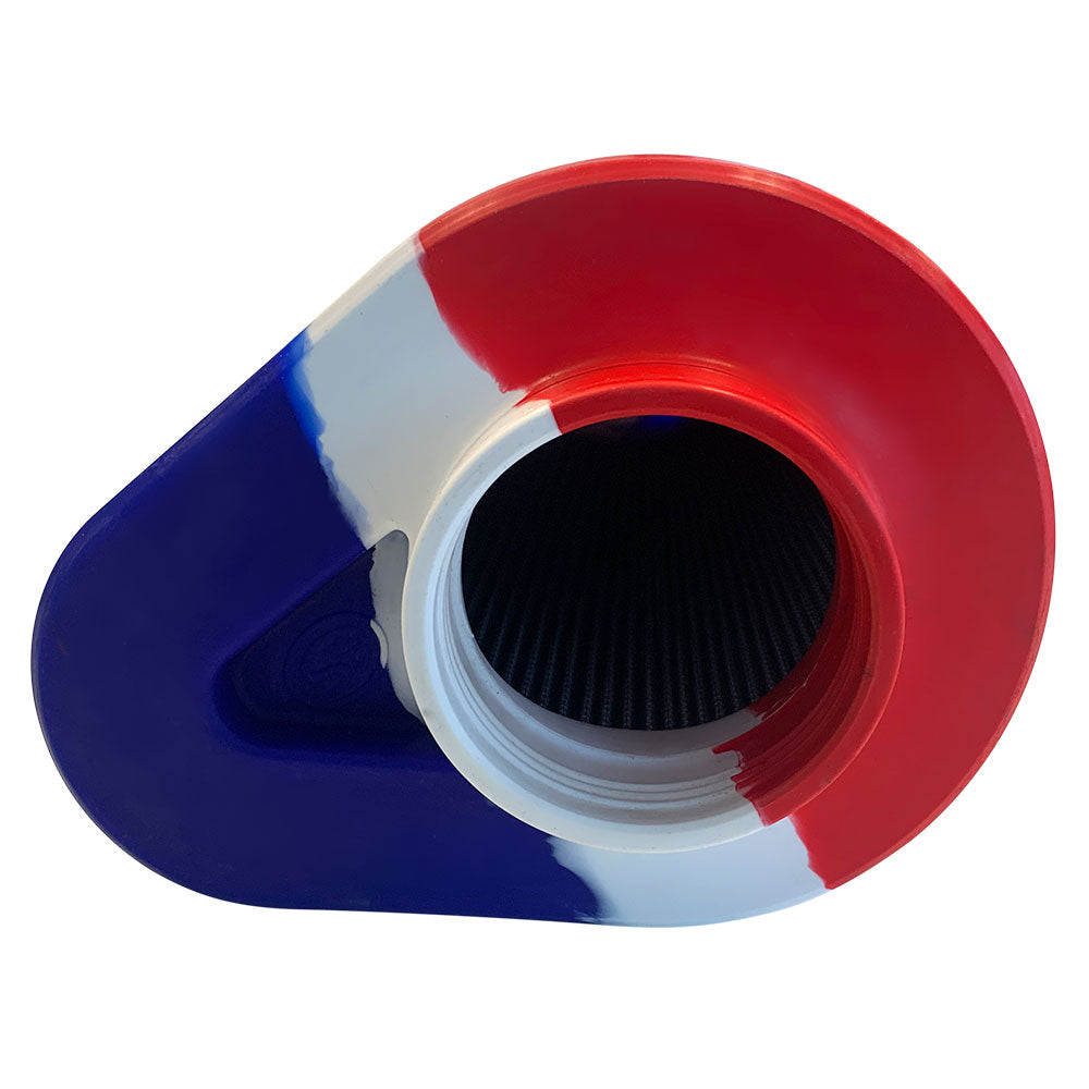 S&BFilters-RZR-Red-white-Blue-sideview-opening