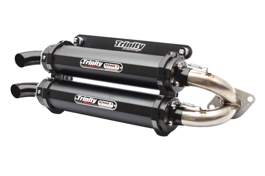 Trinity RZR XP 1000 Slip on Exhaust- Cerakote with stainless y pipe