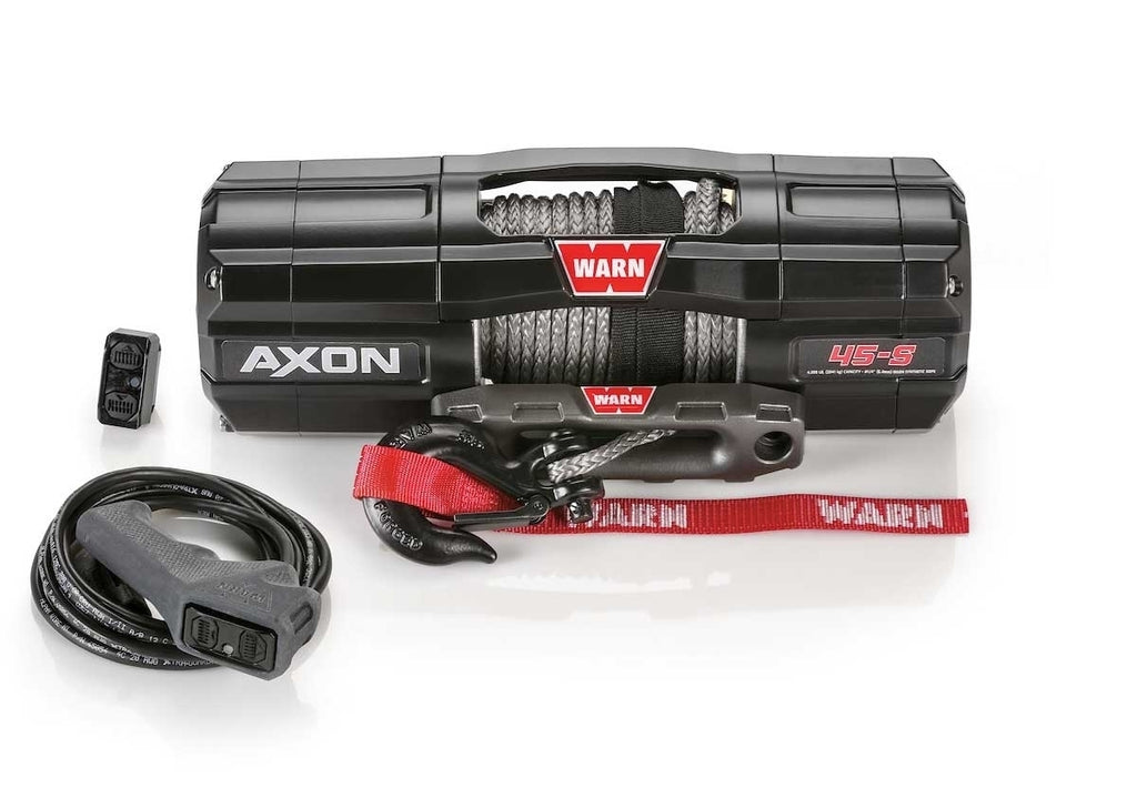 Warn- Axon- Winch-45-S- Fairlead-Balckhook- Red warn tag- Switch Controller